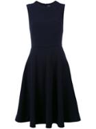 Jil Sander Navy Fitted Bodice Dress, Women's, Size: 38, Blue, Polyester/acetate/cupro