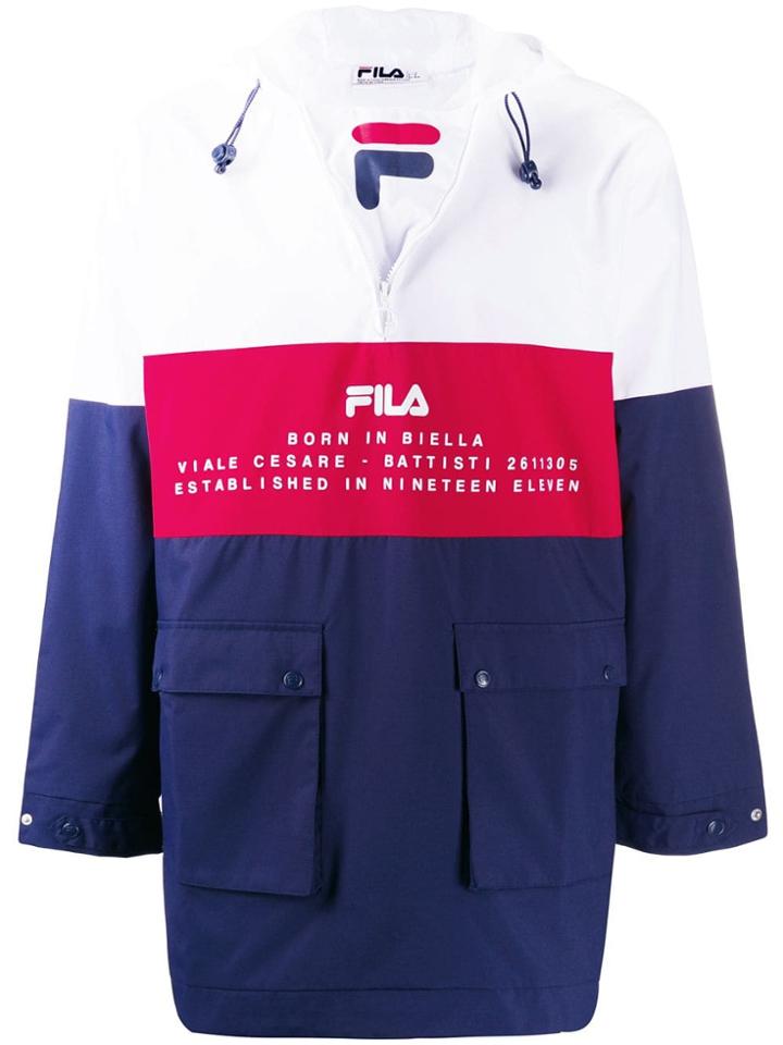 Fila Colour Block Hooded Jacket - Blue