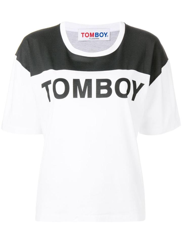 Filles A Papa Slogan T-shirt - White