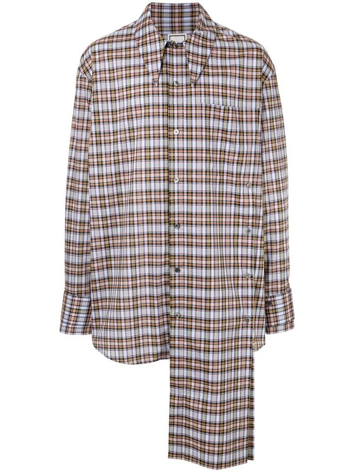 Wooyoungmi Checked Asymmetric Shirt - Multicolour