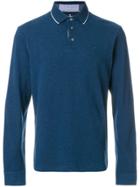 Hackett Knitted Polo Top - Blue