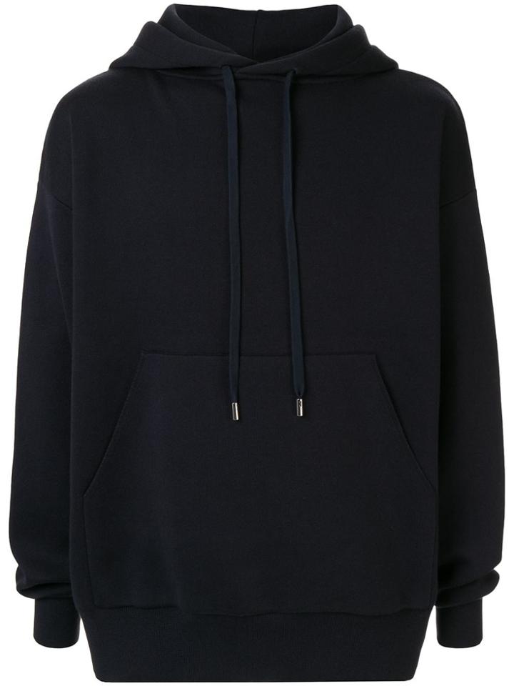 Caban Drawstring Hoodie - Blue