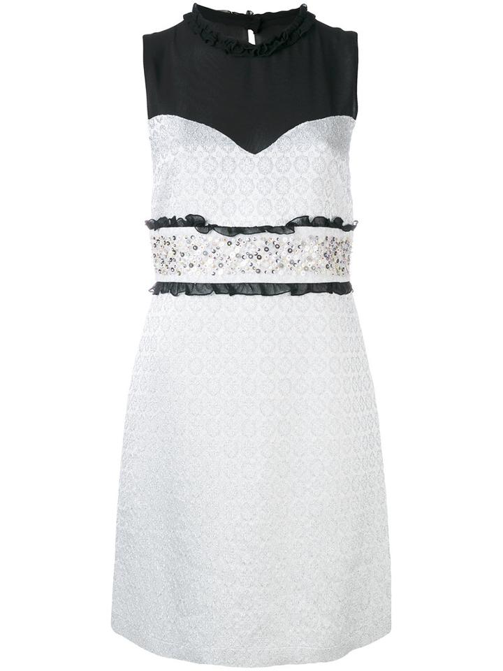 L'autre Chose - Contrast Dress - Women - Polyamide/acetate/viscose - 46, Grey, Polyamide/acetate/viscose