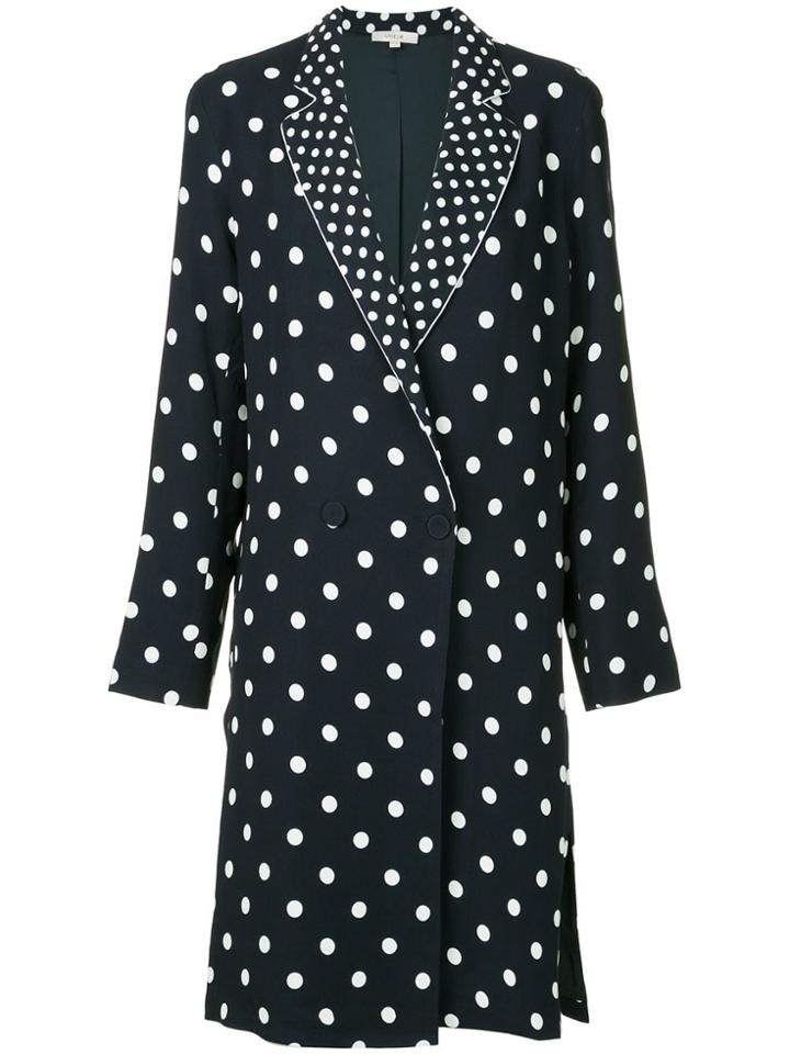 Layeur Polka Dot Longline Jacket - Black