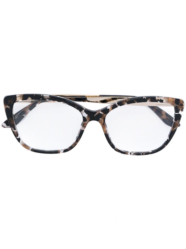 Dolce & Gabbana Eyewear Tortoiseshell Oversized Glasses - Brown