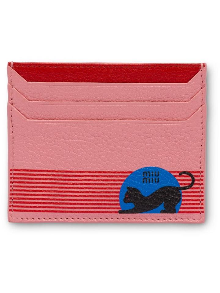 Miu Miu Madras Cardholder - Pink