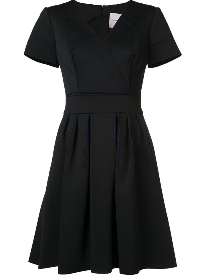 Carolina Herrera Contrast Trim Dress