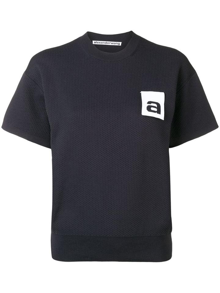 Alexander Wang Logo Tag Top - Black