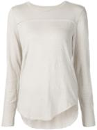 Nsf Longsleeved T-shirt, Women's, Size: M, Nude/neutrals, Cotton/linen/flax/spandex/elastane