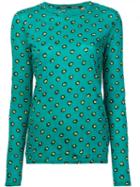 Proenza Schouler Floral Dot Long Sleeve T-shirt - Blue