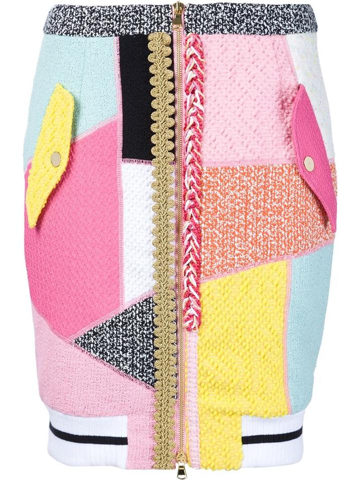 Moschino Patchwork Skirt, Women's, Size: 44, Cotton/polyamide