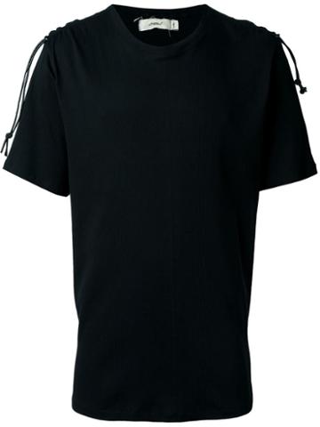Mow Shoulder Fastening Detail Ribbed T-shirt