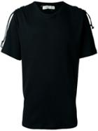 Mow Shoulder Fastening Detail Ribbed T-shirt
