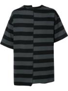 Midnight Studios Deconstructed Stripe T-shirt, Men's, Size: 3, Black, Cotton