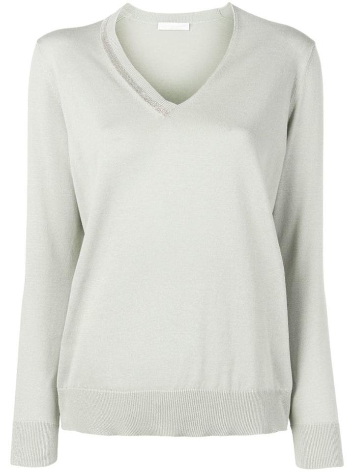 Fabiana Filippi Rhinestone Embellished Jumper - Grey