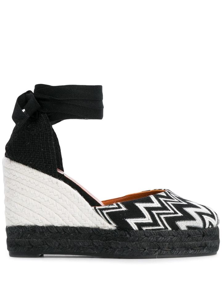 Castañer Carinah Wedge Espadrilles - Black
