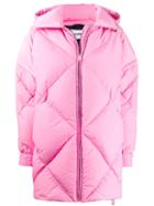 Msgm Padded Detachable Sleeves Coat - Pink