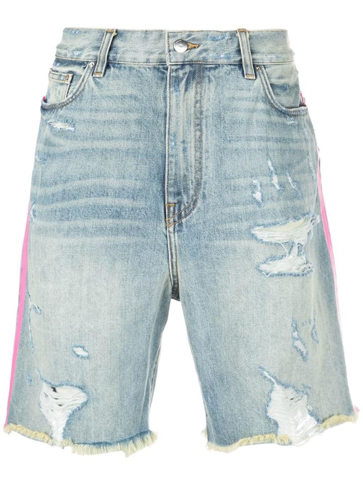 Amiri Loose Fit Denim Shorts - Blue