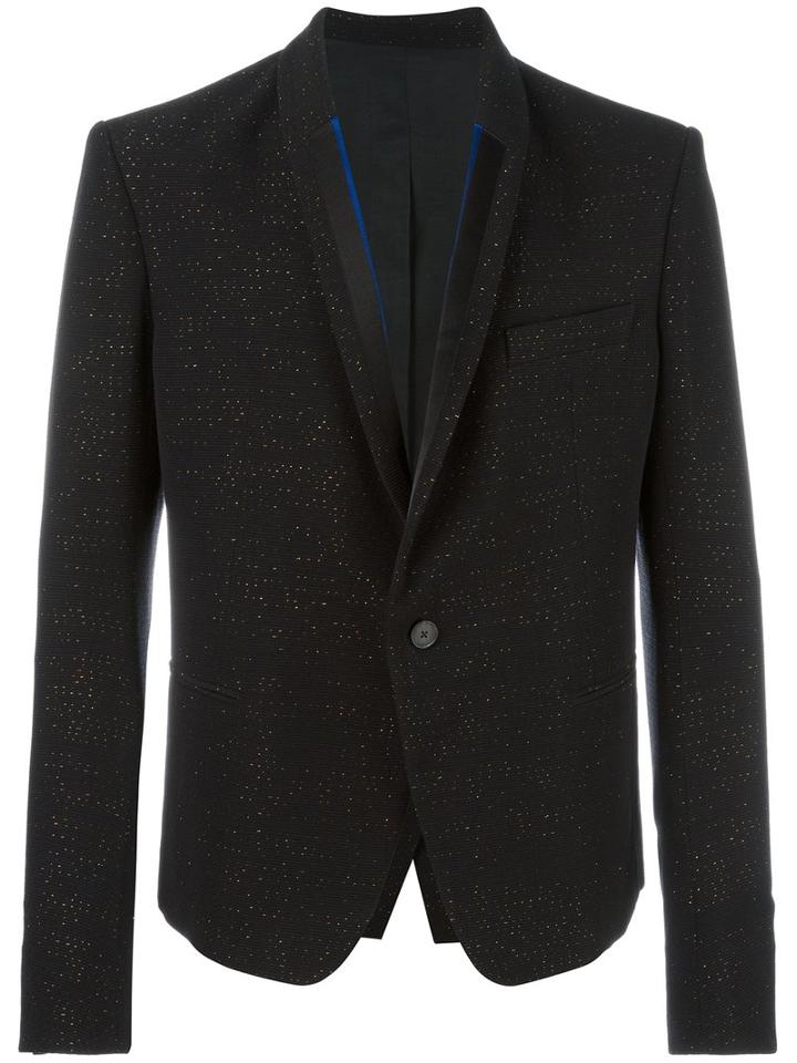 Haider Ackermann Glitter Effect Boxy Blazer, Size: 48, Black, Virgin Wool/acetate/rayon/cotton