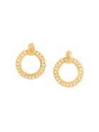 Chanel Vintage Chanel Vintage Cc Logos Hoop Earrings - Gold