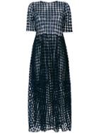 Jil Sander Sheer Layered Ruched Waist Dress - Blue