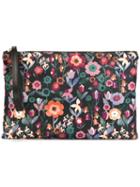Red Valentino Floral Print Clutch, Women's, Black