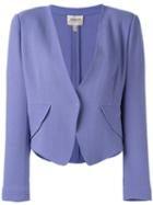 Armani Collezioni V-neck Blazer, Women's, Size: 46, Pink/purple, Wool/polyester/spandex/elastane