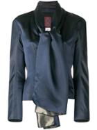 John Galliano Vintage Scarf Neck Fitted Jacket - Blue