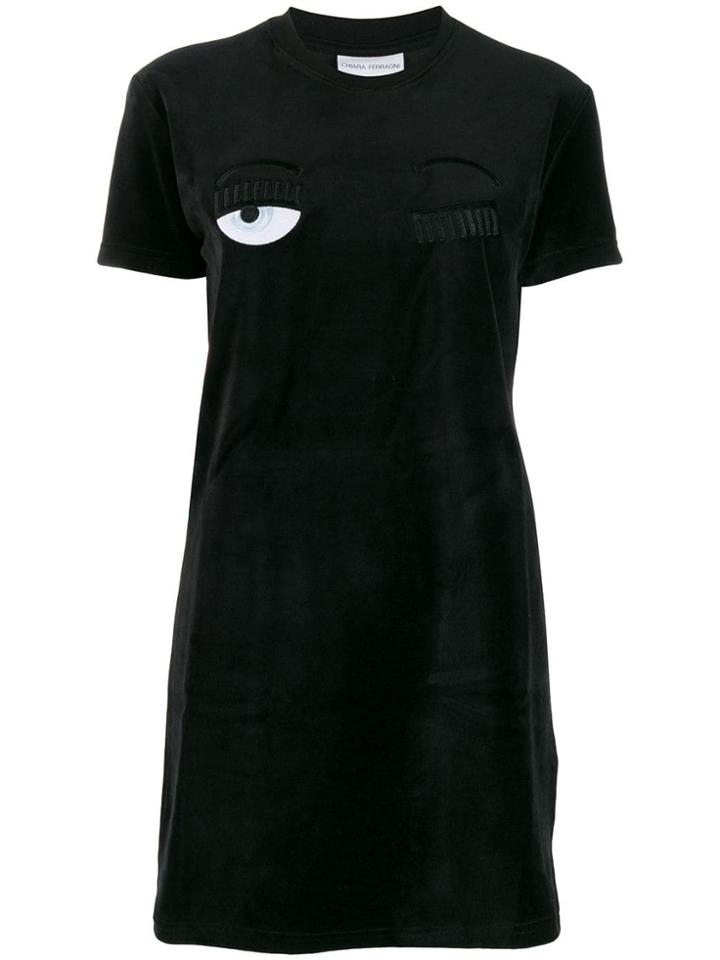 Chiara Ferragni Flirting T-shirt Dress - Black