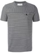 Maison Margiela Contrast Stripe T-shirt, Men's, Size: 50, Black, Cotton