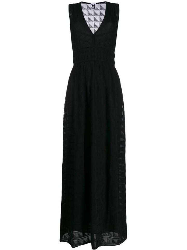 M Missoni Fitted V-neck Dress - Black