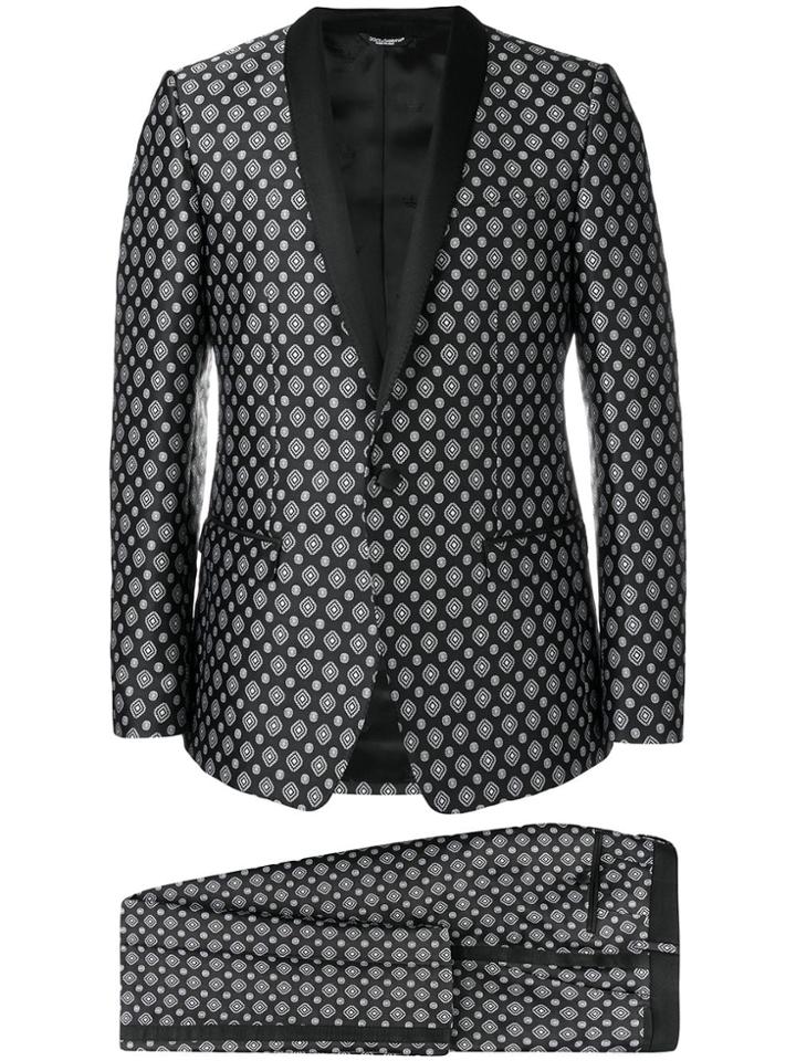 Dolce & Gabbana Jacquard Suit - Black