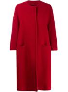 Gianluca Capannolo Collarless Cocoon Coat - Red