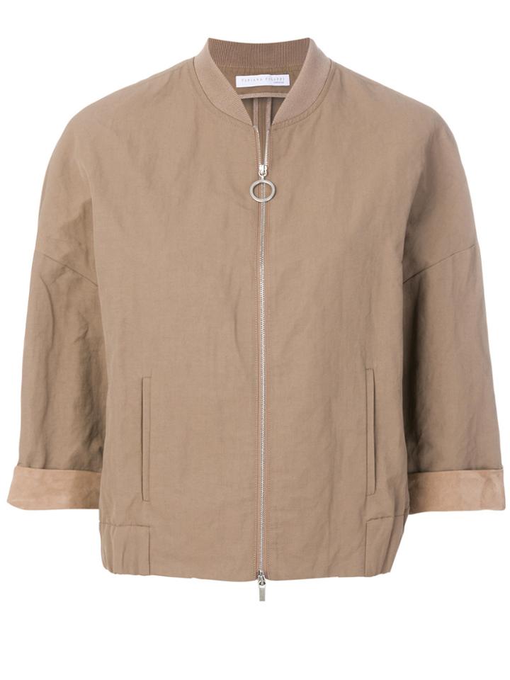 Fabiana Filippi Boxy Bomber Jacket - Brown