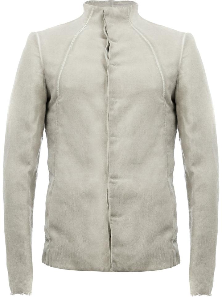 Masnada - Lightweight Fitted Jacket - Men - Cotton/linen/flax - 48, Nude/neutrals, Cotton/linen/flax