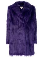 Michael Michael Kors Oversized Faux Fur Coat - Purple