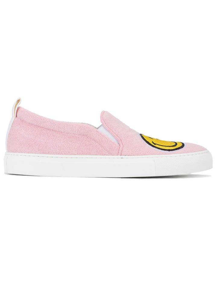 Joshua Sanders Smile Terrycloth Sneakers - Pink & Purple