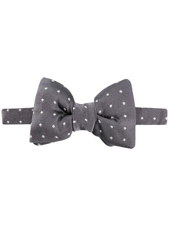 Tom Ford Polka Dot Print Bow Tie - Grey