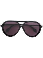Alexander Mcqueen Aviator Sunglasses, Women's, Black, Acetate/metal
