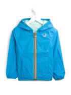 K Way Kids La Vrai Claude Rain Jacket, Boy's, Size: 12 Yrs, Blue