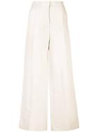 Oscar De La Renta Tailored Flare Trousers - Neutrals