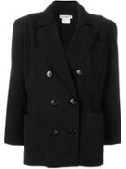 Yves Saint Laurent Vintage Oversized Double-breasted Jacket - Black