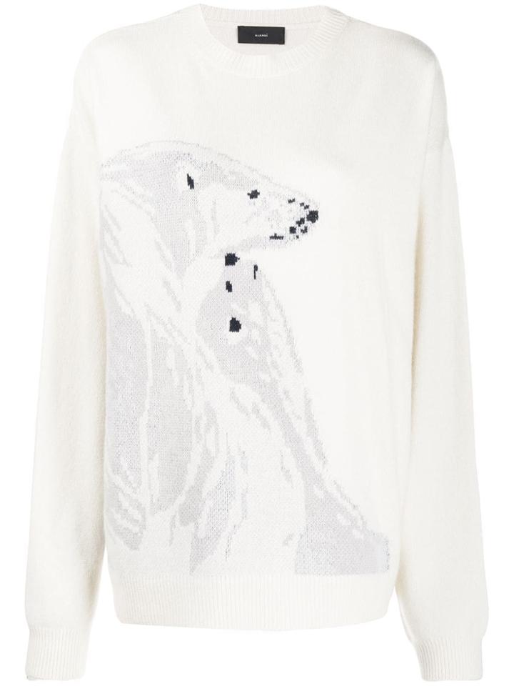 Alanui Polar Bear Jumper - White