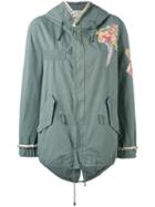 Amen - Floral Embroidered Hooded Jacket - Women - Cotton/viscose/metal/glass - 42, Green, Cotton/viscose/metal/glass
