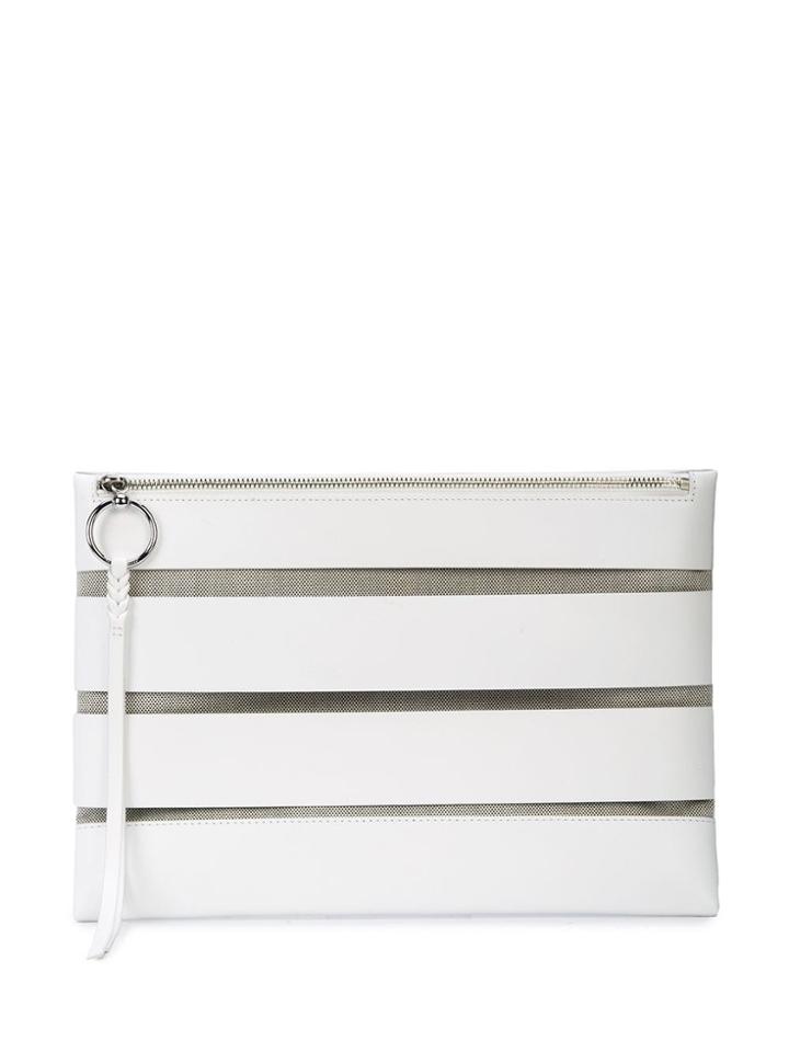 Rebecca Minkoff Large Cage Clutch - White