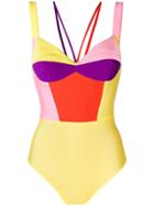 Fausto Puglisi Colour-block Bodysuit - Yellow