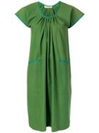 Yves Saint Laurent Pre-owned Short-sleeve Flared Dress - Green