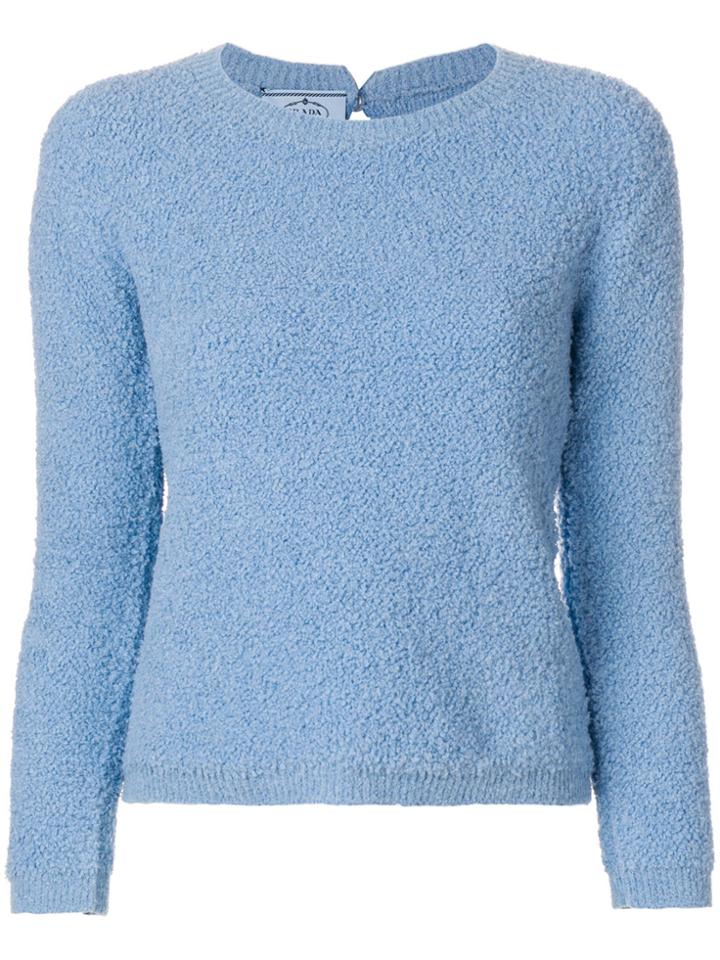 Prada Textured Sweater - Blue