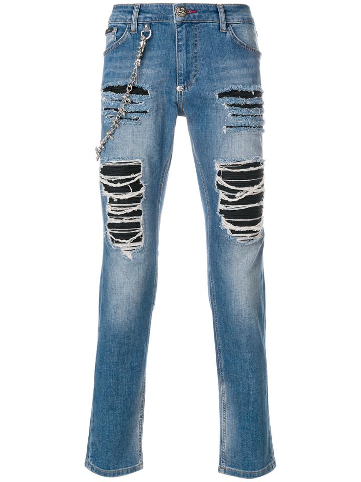 Philipp Plein Fashion Show Slim Fit Jeans - Blue