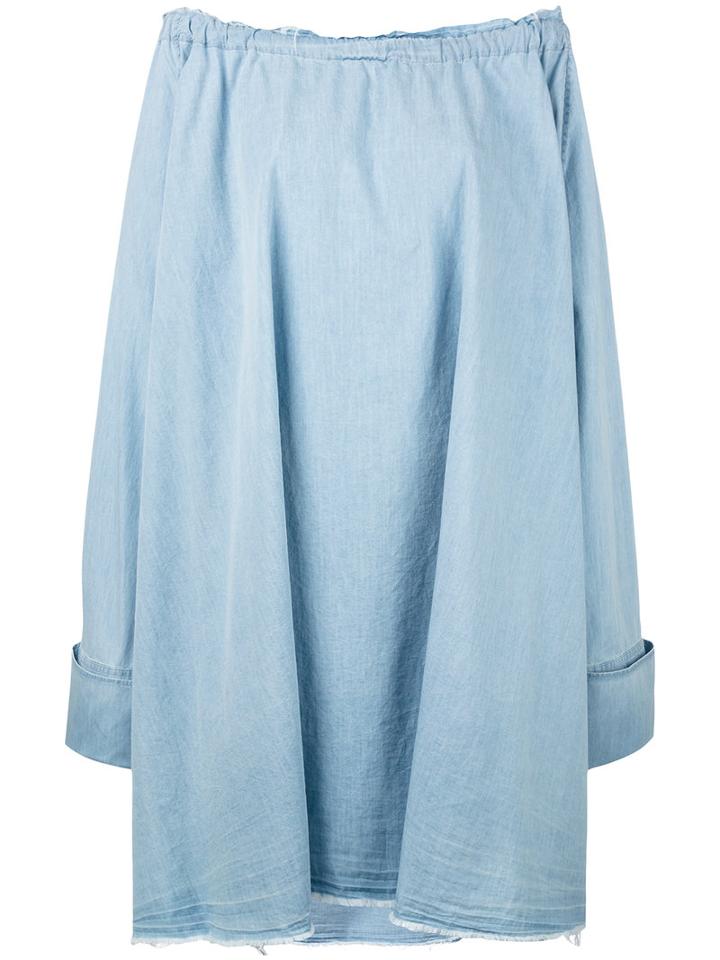 Marques'almeida - Chambray Oversize Dress - Women - Cotton - M, Blue, Cotton